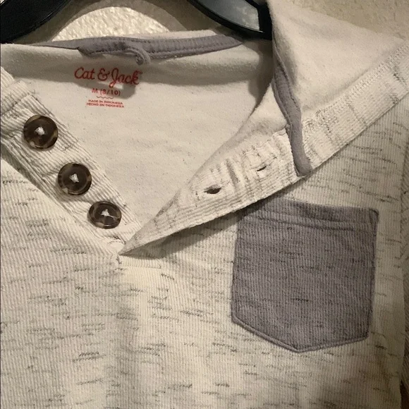 Cat & Jack Kids' White Hoodie with Pocket - Picture 5 of 8